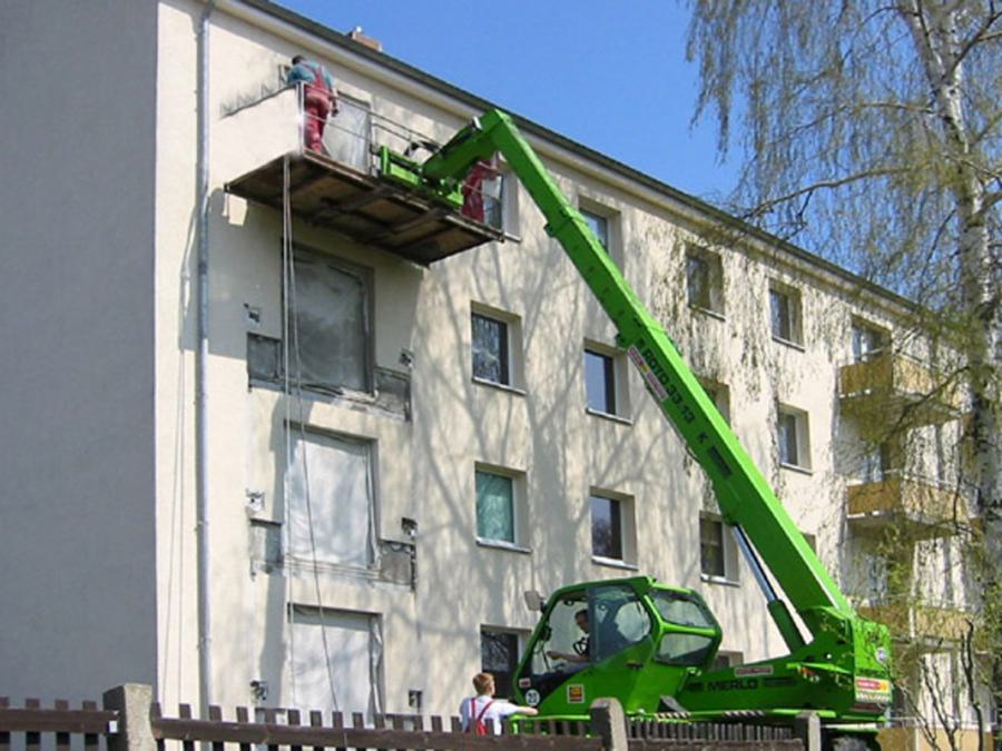 Neustadt/Sachsen, Rückbau von Balkonkragplatten